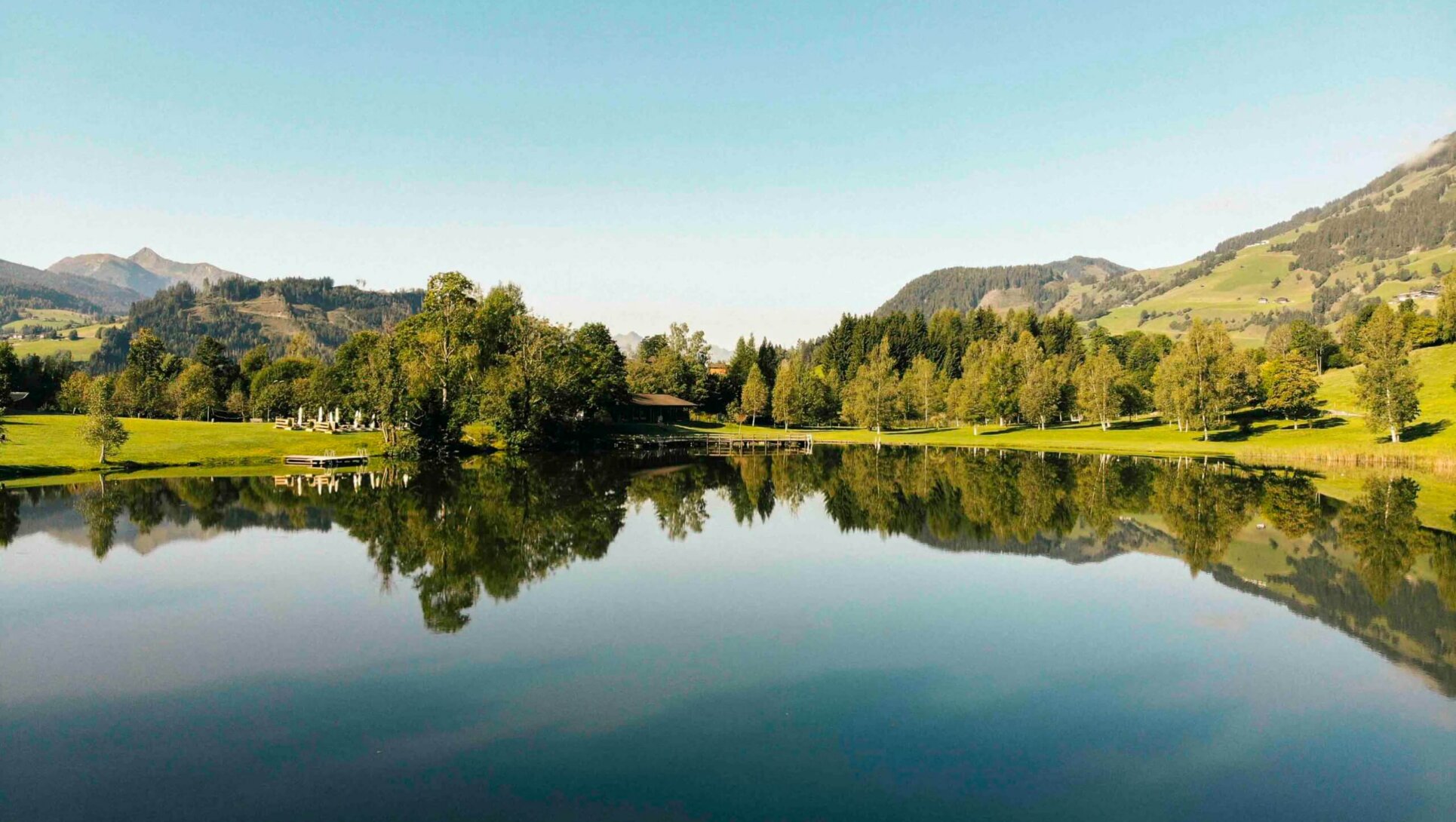 Der Böndlsee in Goldegg, Salzburger Sonnenterrasse