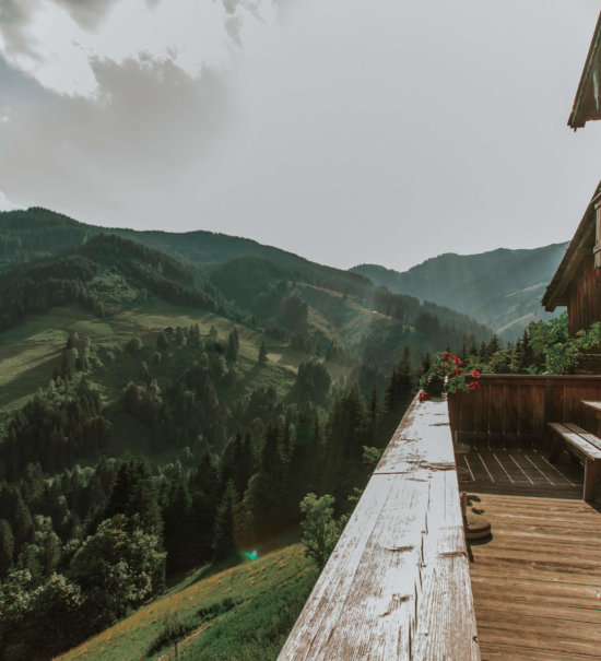 Ausblick von einer Alm, Salzburger Sonnenterrasse