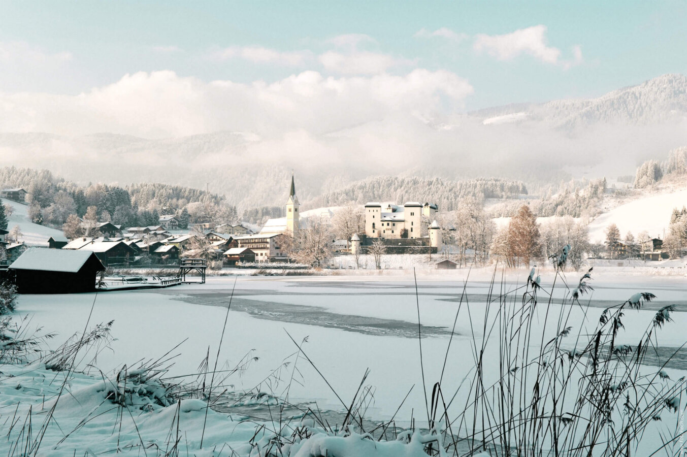 Schloss Goldegg, Winter auf der Salzburger Sonnenterrasse, St. Veit, Goldegg und Schwarzach
