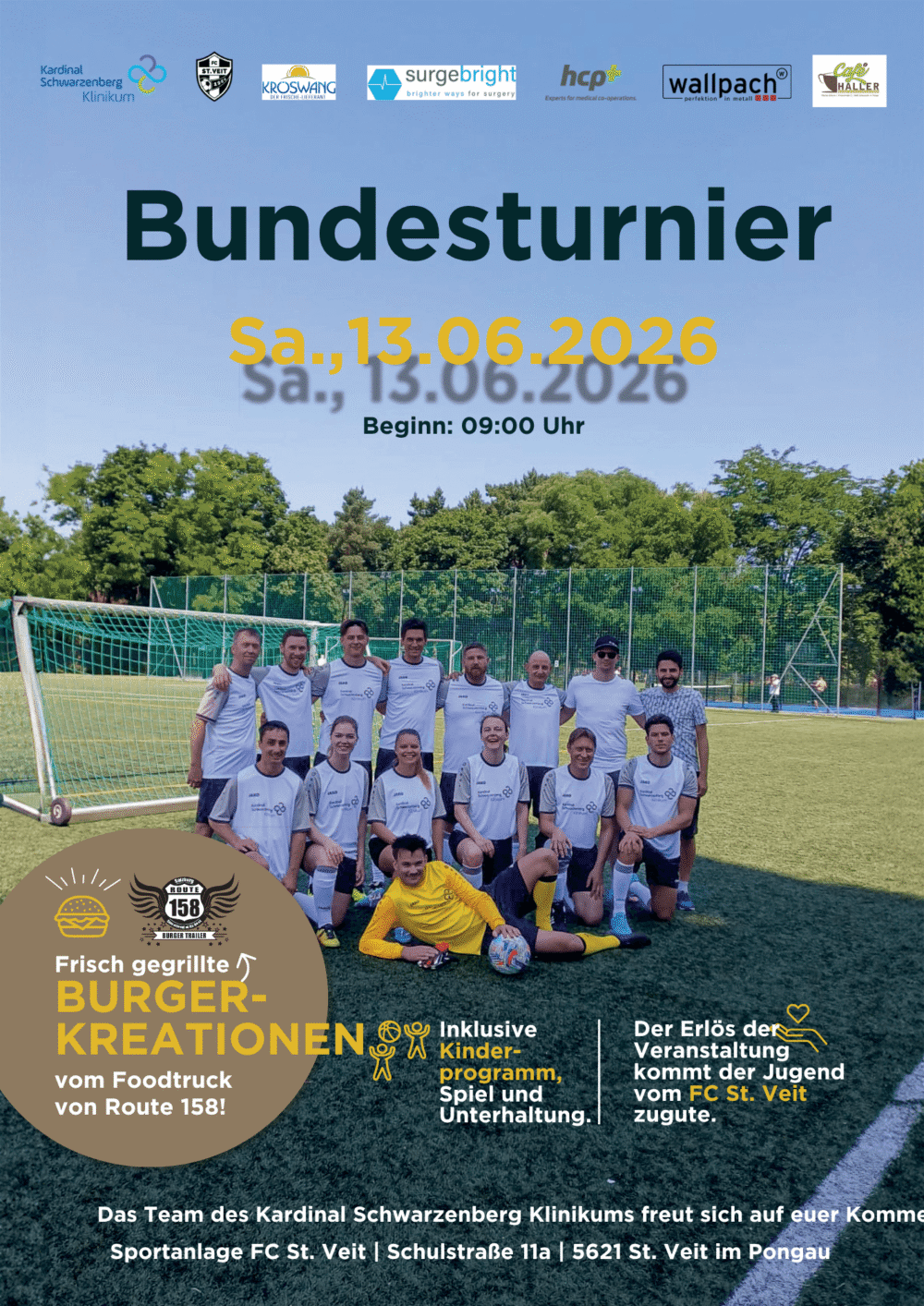 Plakat Fußballturnier Krankenhäuser