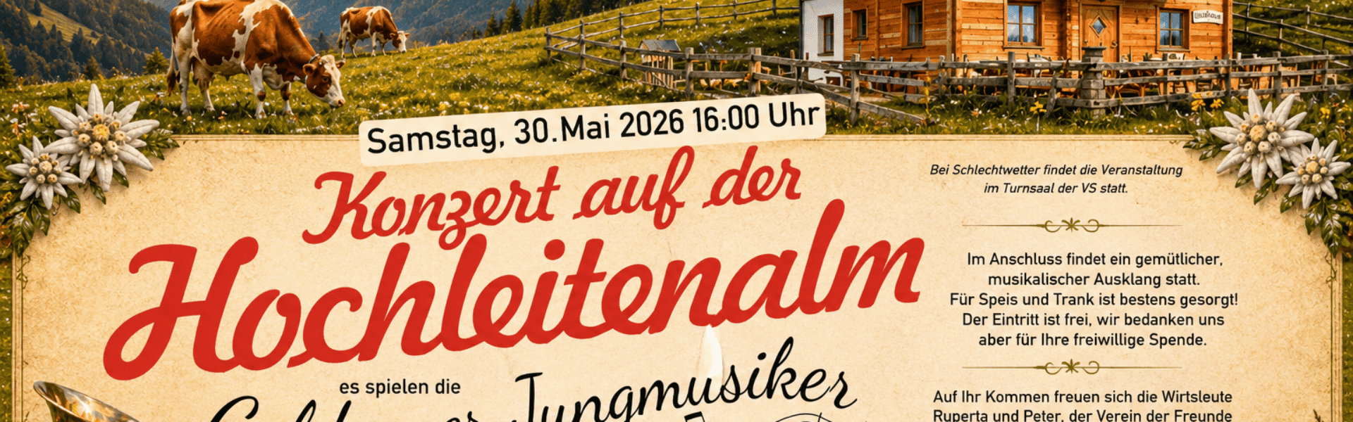 Konzert auf der Hochleitenalm
