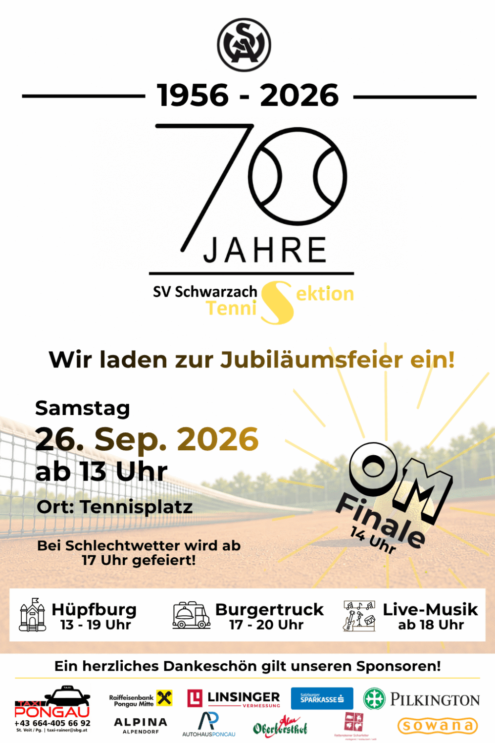 Plakat 70 Jahre Tennis