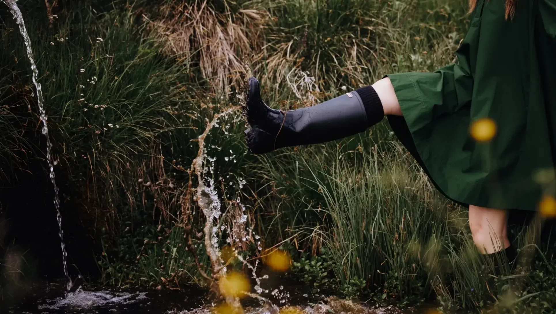 Regenstiefel und Wasserlacke